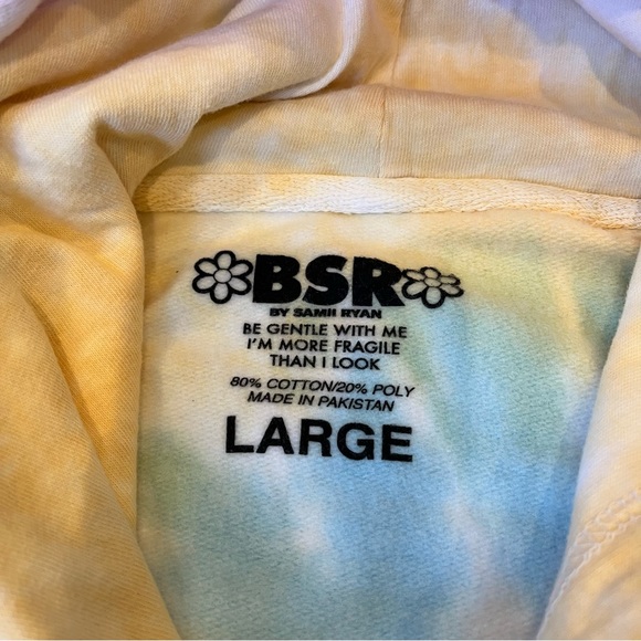 NWOT BSR By Samii Ryan All I Want Multicolor Tie Dye Hoodie - Picture 5 of 5